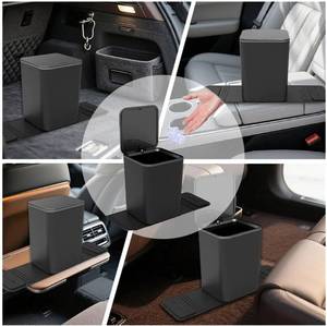lot 47065 image: ABS Plastic Waste Bin Auto Rubbish Container Organizer for Center Console Seat Floor Trunk SUV Sedan Truck Minivan Road Accessories - Retail $30