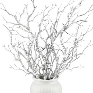 lot 47066 image: 10 Pieces Manzanita Branches for Vase, Faux Plastic,Silver - Retail $26