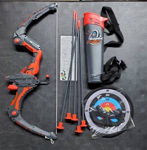 lot 47075 image: Bow and Arrow Toys for Kids 4 6 8 12, Light Up Kids Bow and Arrow Set, Kids Archery Bows Set for Kids with Target - Retail $26