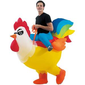 lot 47076 image: Inflatable Rooster Costume Halloween Blow up Costumes for Adult Men Women - Retail $27