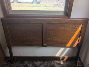 lot 131 image: Wood Headboard Two-Panel Queen Size