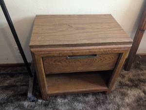 lot 134 image: American of Martinsville Wooden Nightstand with Drawer