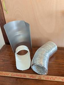 lot 224 image: Dryer Vent Duct Kit with Flexible Hose and Damper Connector