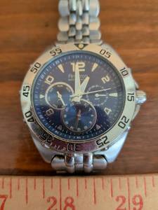 lot 249 image: Armitron Chronograph Watch with Date, Black Dial, Metal Band
