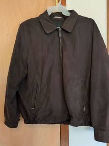 lot 262 image: London Fog Jacket XL Black Zip Front Collared