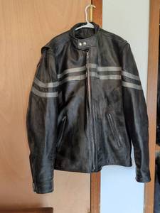 lot 282 image: Unnik Leather Jacket with Reflective Stripes Size 50