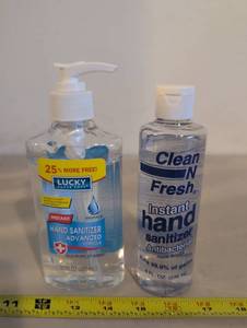 lot 303 image: Lucky Super Soft Hand Sanitizer Advanced 10 FL OZ & Clean N Fresh 8 FL OZ Lot