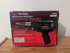 lot 306 image: Sears Craftsman 230150 Watt Heavy-Duty Soldering Gun Kit 954046