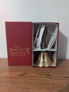 lot 325 image: The Master Teacher Desk Bell with Wood Handle