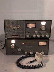 lot 431 image: Golden Eagle Mark III and Mark III SSB CB Radio Transceiver Pair with Microphone