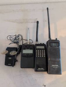 lot 456 image: RadioShack Frequency Counter, Scanner, Transceiver Lot 4-Piece