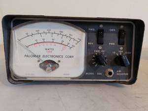 lot 461 image: Palomar Electronics Corp Model 500 AM Monitor SWR Watts Meter