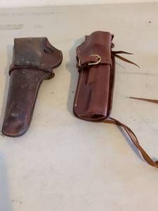 lot 508 image: Leather Tool Holster Lot 2 Pieces Riveted