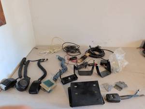 lot 533 image: CB Radio Equipment Lot Mobile Microphones Coils Brackets Cables Speakers