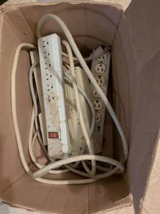lot 535 image: Lot of 3 Power Strips with Multiple Outlets and Cord