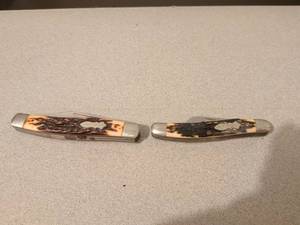 lot 539 image: 2 Pocket Knives Tortoiseshell Handle Stainless Steel
