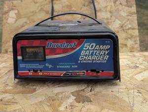 lot 612 image: Duralast 50 Amp Battery Charger Engine Starter DL-50 12V