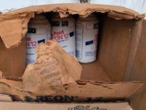 lot 697 image: Du Pont Freon 7Refrigerant 12 oz. Cans