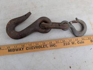 lot 716 image: Grab Hook with Swivel Eye and Clevis Hook 21 inches