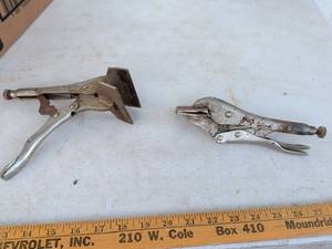 lot 739 image: Petersen Axe and Locking Plier Tools 2-Piece Lot