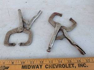 lot 747 image: Bessey C-Clamp Lot 3 Pieces Locking Lever