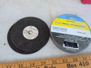 lot 755 image: Chicago Electric 4 12 Metal Cut-Off Wheel 10 Pack Item 96903