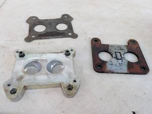 lot 764 image: Carburetor Spacer Plates Lot of 3 Two Hole Automotive Parts