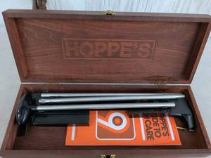 lot 775 image: Hoppes Rifle Cleaning Rod Set with Wood Box