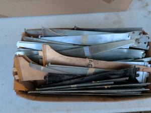 lot 791 image: Lot of Metal Shelf Brackets and Supports, Multiple Sizes