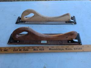 lot 793 image: Hand Sanding Blocks with Wooden Handle approx 16 in Long Lot of 2