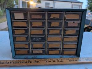 lot 794 image: Akro-Mils 24-Drawer Parts Storage Cabinet