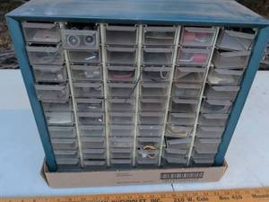 lot 798 image: Multi-Drawer Plastic Organizer Storage Cabinet 60-Drawer