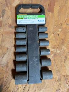 lot 838 image: Pittsburgh 12 Drive 13 PC Impact Socket Set Metric 64387
