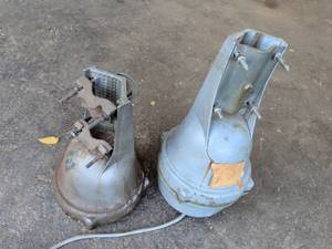 lot 848 image: Pair of Electrical Conduit Bodies with Clamps and Hardware