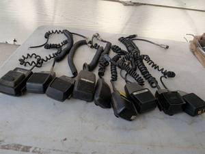 lot 876 image: Lot of 9 Two-Way Radio Speaker Microphones with Coiled Cords