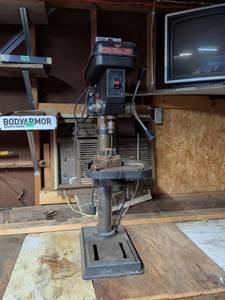lot 878 image: Floor Drill Press with Motor and Base
