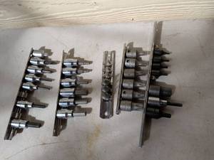lot 892 image: Bit Socket Set Multi-piece Tool Lot Rails and Sockets