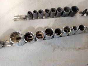 lot 893 image: Socket Set Lot with Rails Mixed Sizes and Drive Types
