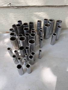 lot 914 image: Socket Set Deep Well Hexagon Drive Multiple Sizes Lot