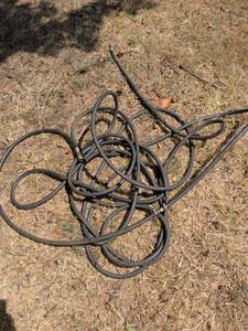 lot 928 image: Black Rubber Air Hose with Quick-Connect and Threaded Brass Fittings