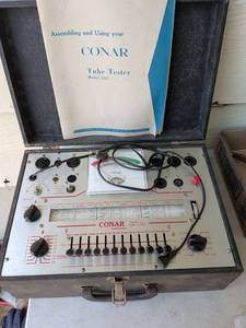 lot 932 image: Conar Model 223 Tube Tester with Manual and Carrying Case