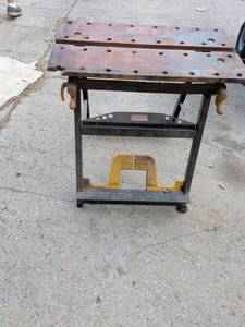 lot 960 image: Craftsman Professional Workbench Work Table Pegboard Top