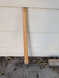 lot 980 image: Pick Axe with Wood Handle and Metal Head