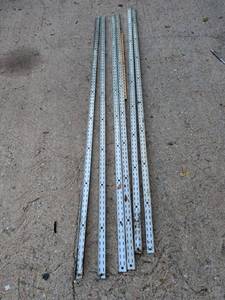 lot 987 image: Pallet Racking Uprights Lot 6 Perforated Steel Vertical Beams