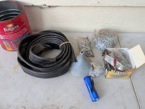 lot 1004 image: Mixed Hardware Lot Blind Rivets 18x316 Item 42531, Flashlight, Funnel, Black HoseSeal Strip, Assorted Fasteners