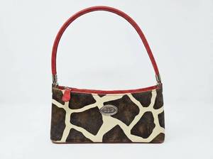 lot 58473 image: D&G Dolce & Gabbana Giraffe Print Shoulder Bag Red
