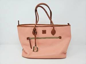 lot 62726 image: Dooney & Bourke Pebbled Leather Tote Bag Pink