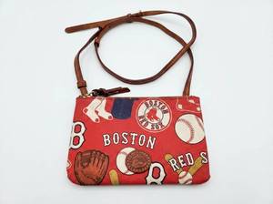 lot 62727 image: Dooney and Bourke Boston Red Sox Baseball Crossbody Bag