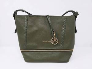 lot 62730 image: Michael Kors Leather Shoulder Bag with Woven Detail