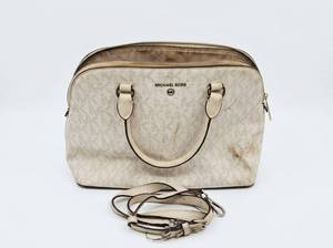 lot 62735 image: Michael Kors Shoulder Bag Cream Canvas Tote